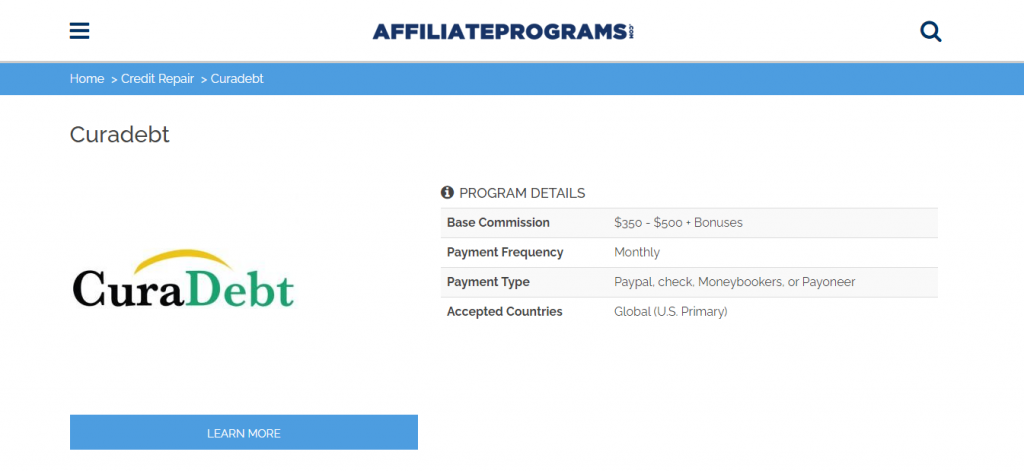 Curadebt affiliate program: A Full Review of the Leading Affiliate program curadebt affiliate program